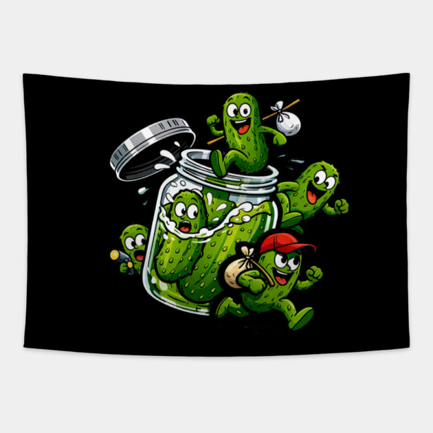 The Great Pickle Escape Tapestry by CrazyGirl