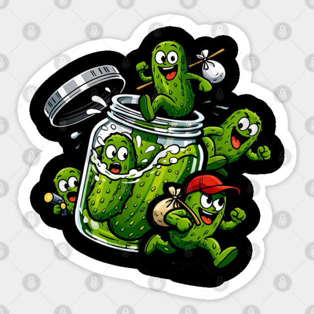 The Great Pickle Escape Sticker by CrazyGirl