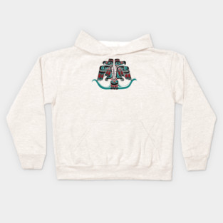 Nortwest Pacific Coast Haida Tlingit Thunderbird Kids Hoodie