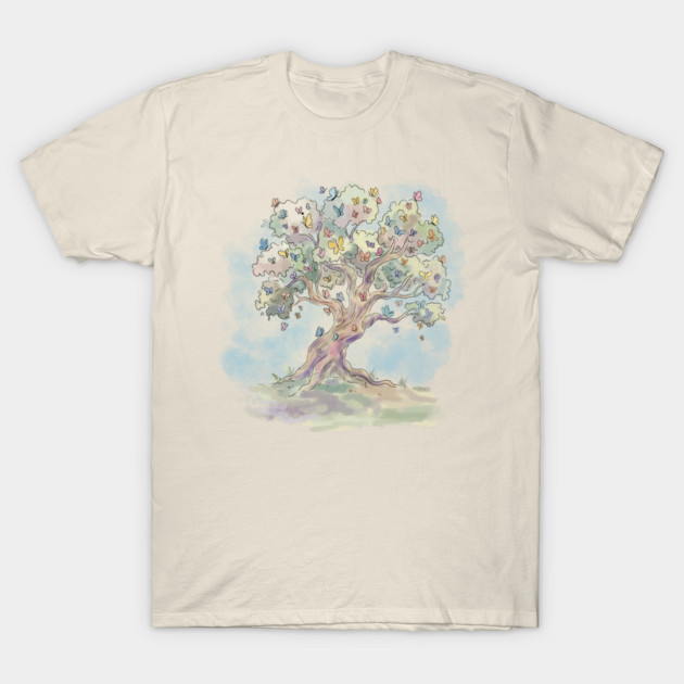 Butterfly Tree T-Shirt by H. R. Sinclair