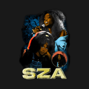 SZA Artistic Portrait Collage R&B Soul Aesthetic T-Shirt