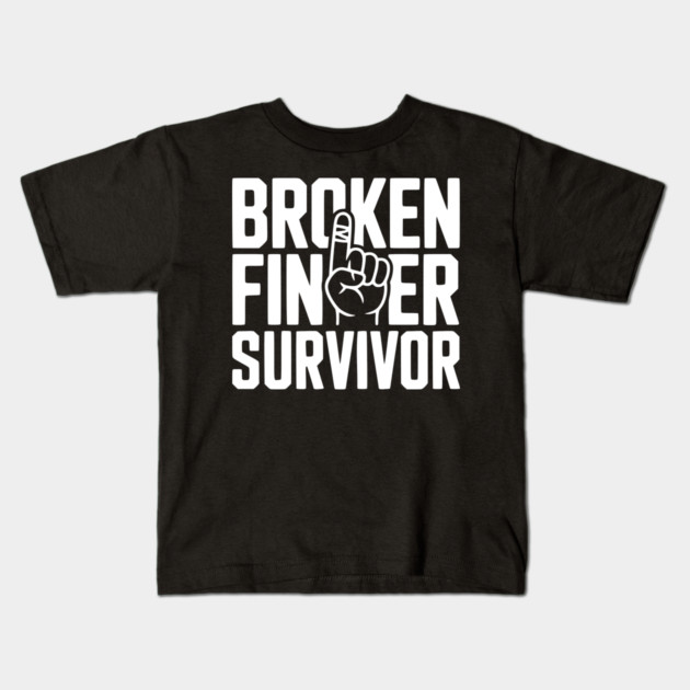 Broken Finger Survivor Kids T-Shirt by Frank Ring