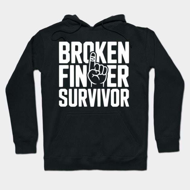 Broken Finger Survivor Hoodie by Frank Ring