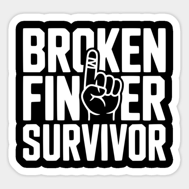 Broken Finger Survivor Sticker by Frank Ring