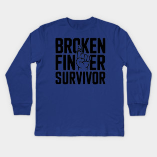 Broken Finger Survivor Kids Long Sleeve T-Shirt