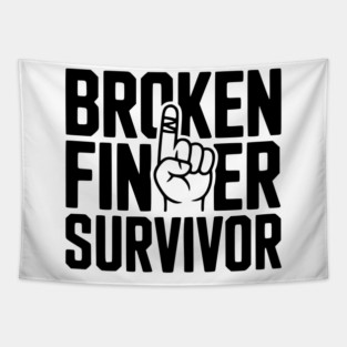 Broken Finger Survivor Tapestry