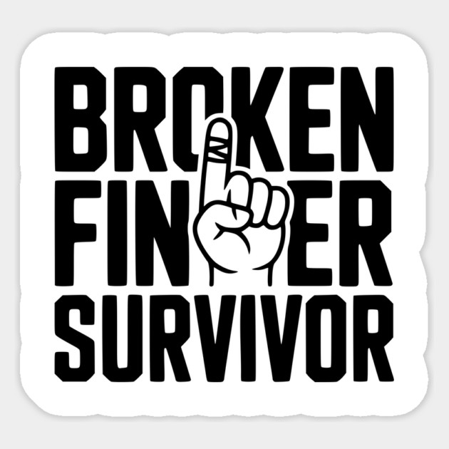 Broken Finger Survivor Sticker by Frank Ring