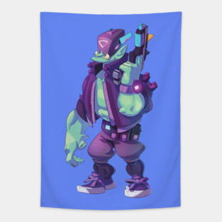 Orc Cyberpunk Tapestry