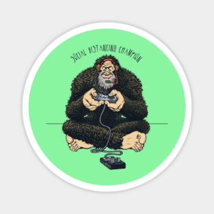 Bigfoot Social Distancing Champion Magnet