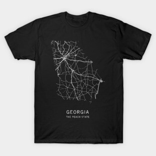 Georgia State Road Map T-Shirt