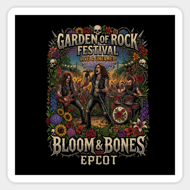 Garden of Rock Festival Epcot Concert Series Magnet by Joaddo