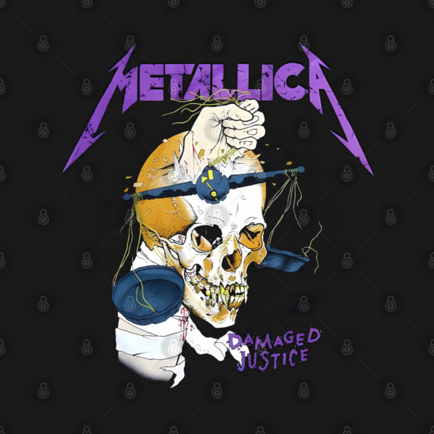 Metallica Damaged Justice Skull Artwork Heavy Metal Vintage by James Bates