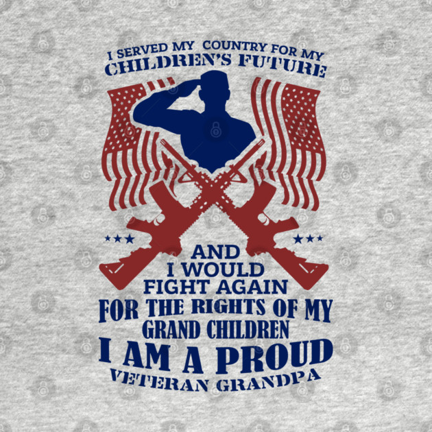 Proud Veteran Grandpa American Family Pride by Anticorporati