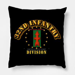 32nd Infantry Division - Red Arrow Division Pillow