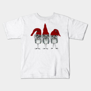 Classic Christmas Owls Kids T-Shirt