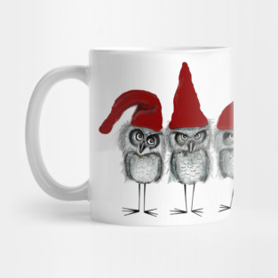 Classic Christmas Owls Mug