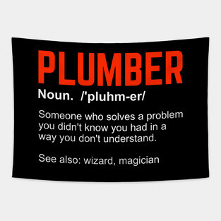 Funny Plumbing Plumber Definition Gift Tapestry