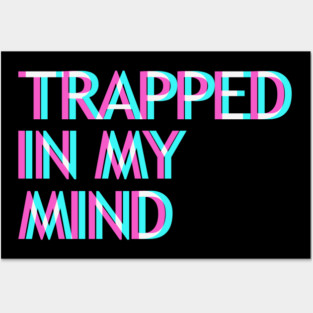 Trapped In Mind Rave Techno Trippy EDM | Festival Hardcore Posters and Art