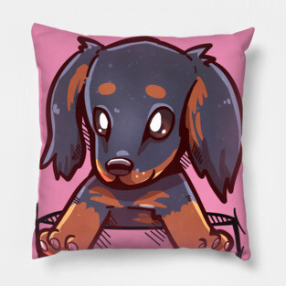Pocket Cute Dachshund Dog Pillow