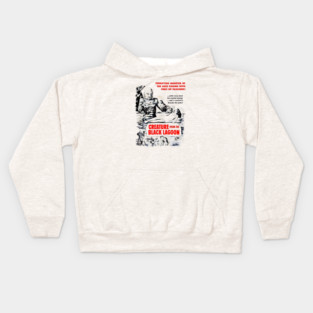 Vintage Creature from the Black Lagoon Black and White Movie Design Kids Hoodie