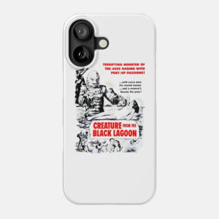 Vintage Creature from the Black Lagoon Black and White Movie Design Phone Case