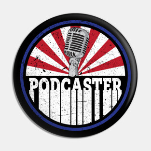 Retro Podcaster Pin