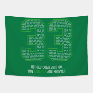 Bird Basketball Larry Legend Boston 33 Tapestry