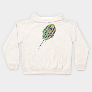 Geometric horseshoe crab Kids Hoodie