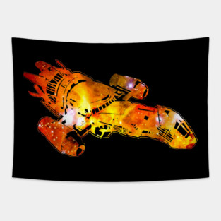 Firefly Serenity Galaxy Silhouette Logo Tapestry