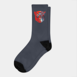 Transformers Galaxy Silhouette Logo Socks