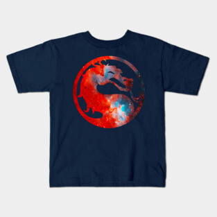 Mortal Kombat Galaxy Silhouette Logo Kids T-Shirt