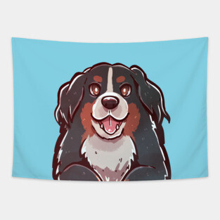 Pocket Cute Bernese Mountain Dog Tapestry