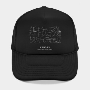 Kansas State Road Map Hat