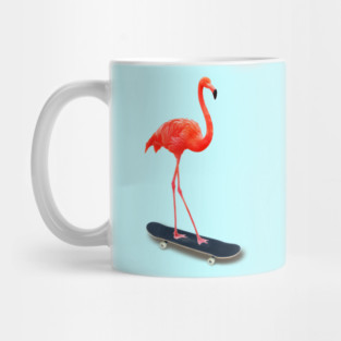 Skateboarding Flamingo Mug