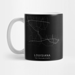 Louisiana State Road Map Mug