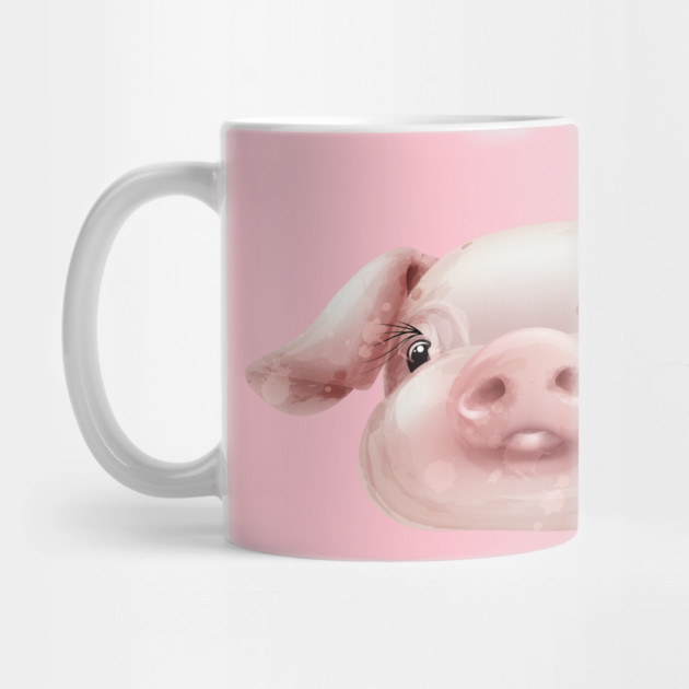 Pink Pig Face Cute Piggie by creative