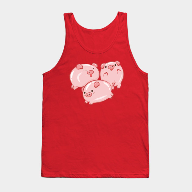 Pig Circle Cute Piglets Design Tank Top by creative