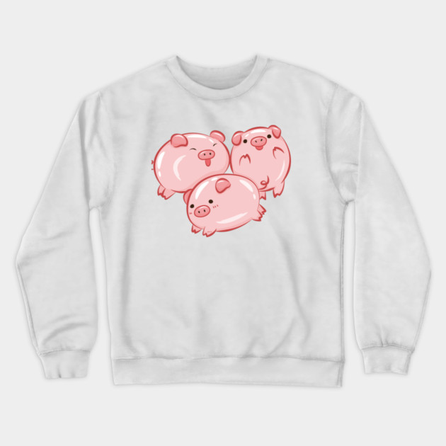 Pig Circle Cute Piglets Design Crewneck Sweatshirt by creative