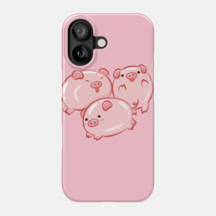 Pig Circle Cute Piglets Design Phone Case