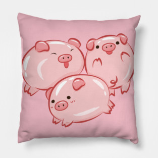 Pig Circle Cute Piglets Design Pillow