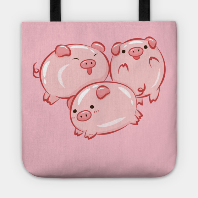 Pig Circle Cute Piglets Design Tote by creative