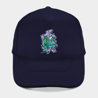 Japanese KANJI Graffiti Futaiten (BlueGreen) Hat