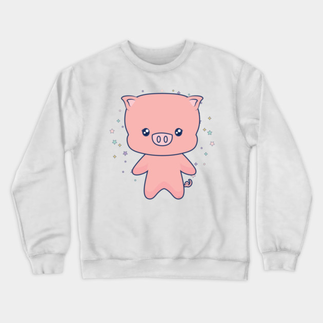 Cute Piggy Kawaii Style Design Crewneck Sweatshirt by creative