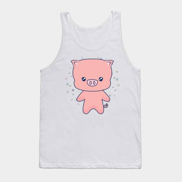 Cute Piggy Kawaii Style Design Tank Top by creative