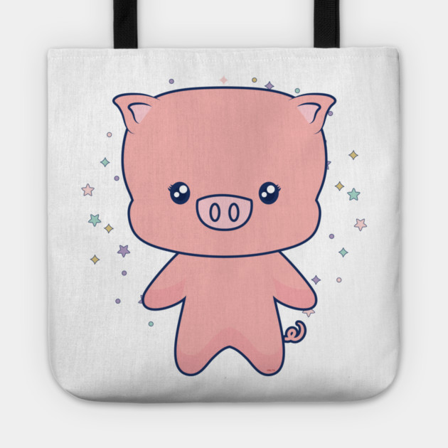 Cute Piggy Kawaii Style Design Tote by creative