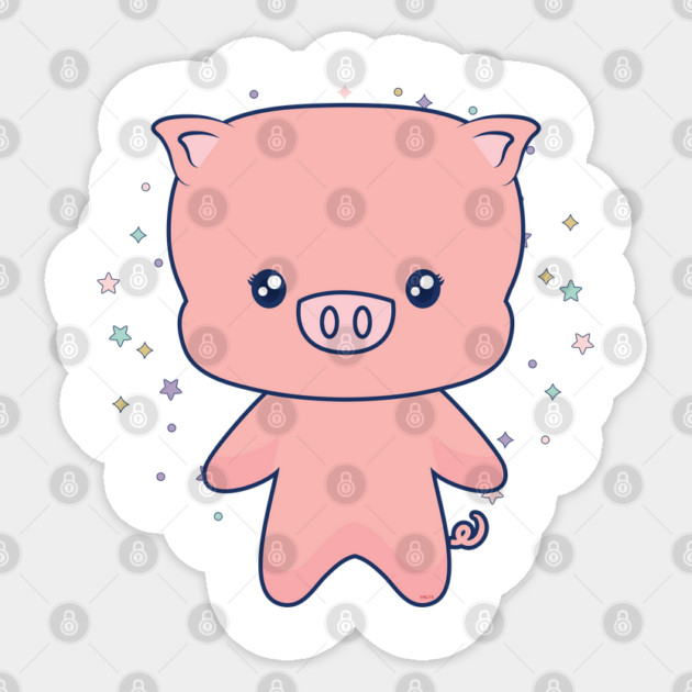 Cute Piggy Kawaii Style Design Sticker by creative