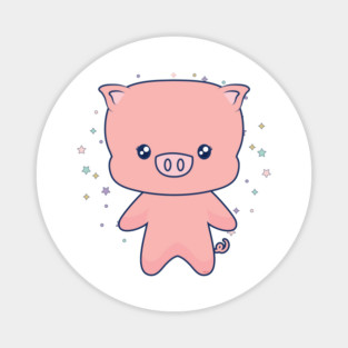 Cute Piggy Kawaii Style Design Magnet