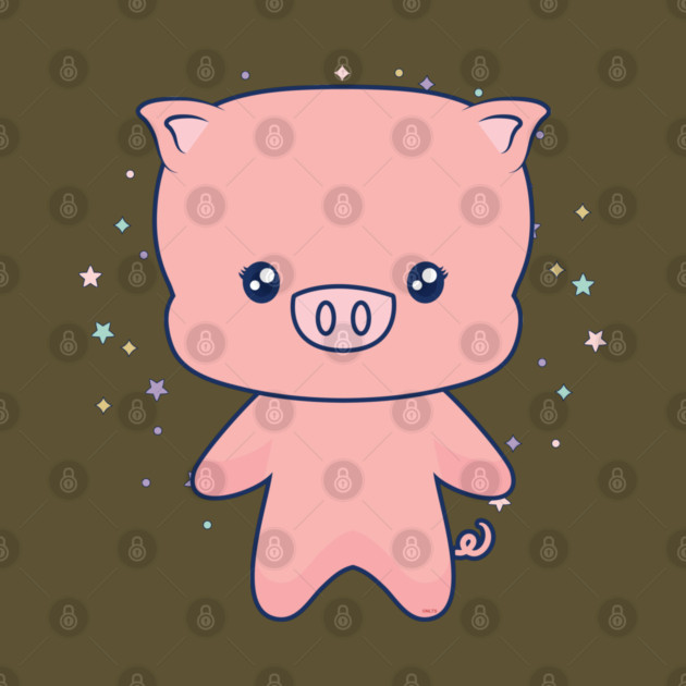 Cute Piggy Kawaii Style Design by creative