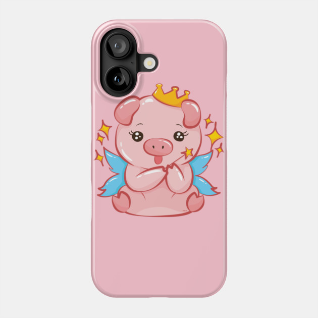 Cute Piggy Fairy Pig Design Phone Case by creative