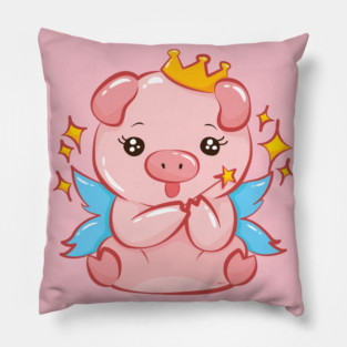 Cute Piggy Fairy Pig Design Pillow